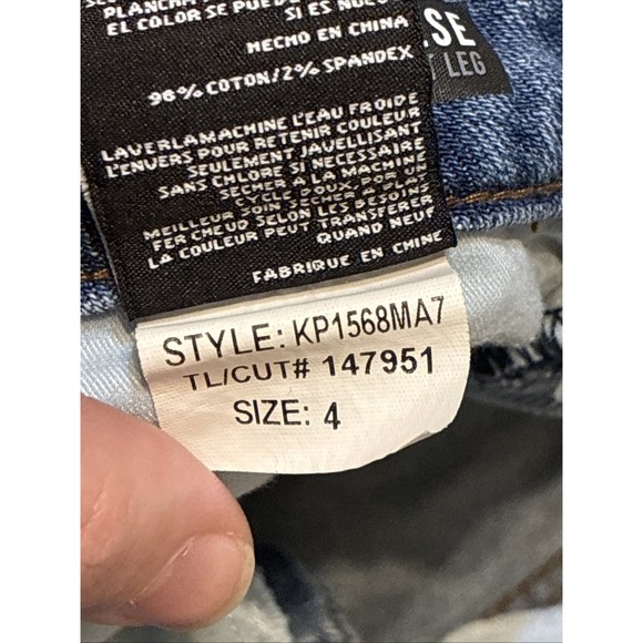 Kut From the Kloth Jeans Women's Size 4 Blue Reese Ankle Straight Leg Grunge - Picture 13 of 13